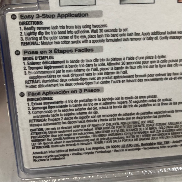 Ardell Fake Lash Trios Kit 32 Sz Short Medium - Picture 5 of 7